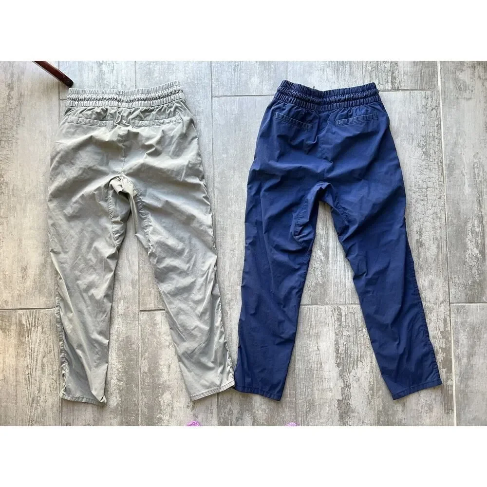 GAP Kids Boy Set Lot of 2 Gray Navy Easy On Drawstring Hybrid Pants L 10-11 READ